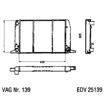 NEU + Kühler Audi 80 div. Modelle - VAG / VW / Audi 9.xx - 8.xx - Kühlsystem Wasserkühler / Radiator 430 x 325