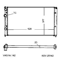 NEU + Kühler VW Caddy .2 6KV 1.4 / 1.6 / 1.7 SDi / 1.9 SDi / TDi Schaltgetriebe / Klimaanlage - VAG / VW / Aud