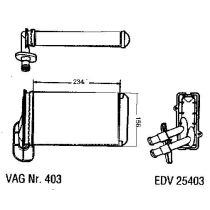 NEU + Wärmetauscher / Heizung Audi A 3 A3 - VW Golf 2 / 3 / Jetta 2 / Vento 19 / 1H0 - VW Passat / Bora 35i /