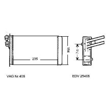 NEU + Wärmetauscher / Heizung Audi 80 / 90 / A 4 81 / 85 / 89 / B4 / A4 / Coupe - Audi 9.66 - 8.xx - VW Passat