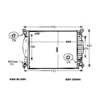 NEU + Kühler Audi A 4 8E - B6 / + Quattro 3.0 - 30V Automatic - VAG / VW / Audi 9.00 - 8.04 - Audi A 4 8E - B7