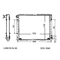 NEU + Kühler Lancia Kappa 2.0 / 2.4 - 20V Klimaanlage / Automatic - 9.94 - 8.xx - Kühlsystem Wasserkühler / Ra