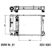 NEU + Kühler BMW 3 E 30 316 / 318 / 320 Klimaanlage / Automatic - 9.87 - 8.xx - Kühlsystem Wasserkühler / Radi