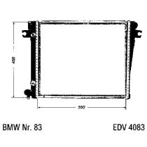 NEU + Kühler BMW 3 E 30 - Cabrio / Allrad 320 / 325 Klimaanlage / Automatic - 9.86 - 8.xx - Kühlsystem Wasserk