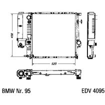 NEU + Kühler BMW 5 E 34 520 / 525 - 24V Klimaanlage / Automatic - 9.87 - 8.92 - Kühlsystem Wasserkühler / Radi