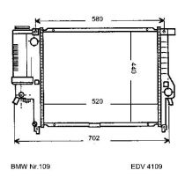 NEU + Kühler BMW 5 E 39 520 / 523 Schaltgetriebe / ohne Thermoschalter - 9.95 - 8.98 - Kühlsystem Wasserkühler