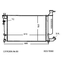 NEU + Kühler Citroen Xsara 2.0 - 16V Automatic - 9.98 - 8.xx - Kühlsystem Wasserkühler / Radiator 610 x 378 /