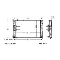 NEU + Kühler Citroen Xantia 2.1TD Klima / Automatic - 9.95 - 8.98 - Kühlsystem Wasserkühler / Radiator 610 x 3