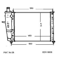 NEU + Kühler Fiat Brava 1.6 Schaltgetriebe / Automatic - 9.98 - 8.xx - Kühlsystem Wasserkühler / Radiator 480