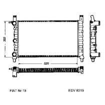 NEU + Kühler Fiat Uno 45 D / 75 IE D / DS 1.3 Diesel / 1.5 Schaltgetriebe / Automatic - 9.82 - 8.93 - Kühlsyst