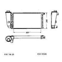 NEU + Kühler Fiat Panda Fire / Selecta L / POP 0.75 / 1.0 / 1.1 Schaltgetriebe / Automatic - 9.85 - 8.xx - Lan