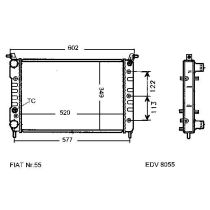 NEU + Kühler Fiat Palio 1.2 / 1.4 / 1.6 - 16V Schaltgetriebe / Automatic - 9.97 - 8.xx - Kühlsystem Wasserkühl