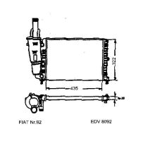 NEU + Kühler Fiat Punto 55 / 60 / Cabrio / Van 1.1 / 1.2 Automatic - 9.93 - 8.xx - Kühlsystem Wasserkühler / R