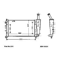 NEU + Kühler Fiat Punto Valeo 1.2 Schaltgetriebe / Klimaanlage - 9.02 - 8.xx - Kühlsystem Wasserkühler / Radia