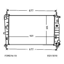 NEU + Kühler Ford Mondeo MK 1 / MK 2 2.5 - V6 Automatic / Klimaanlage - 9.94 - 8.97 - Kühlsystem Wasserkühler