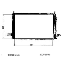 NEU + Kühler Ford Scorpio MK 1 1.8 / 2.0 Automatic - 9.84 - 8.xx - Kühlsystem Wasserkühler / Radiator 601 x 38