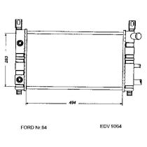 NEU + Kühler Ford Fiesta MK 3 1.0 / 1.1 / 1.3 Automatic - 9.89 - 8.94 - Kühlsystem Wasserkühler / Radiator 494