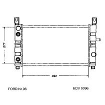 NEU + Kühler Ford Fiesta MK 3 1.4 Automatic - 9.89 - 8.95 - Kühlsystem Wasserkühler / Radiator 494 x 277 / For