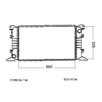 NEU + Kühler Ford Transit MK 4 2.9 - V6 Automatic - 9.88 - 8.91 - Kühlsystem Wasserkühler / Radiator 600 x 328