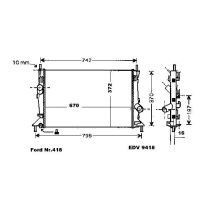 NEU + Kühler Ford Focus / C Max 1.4 - 16V / 1.6 - 16V / 1.8 - 16V / 2.0 - 16V Schaltgetriebe / Automatic / Kli