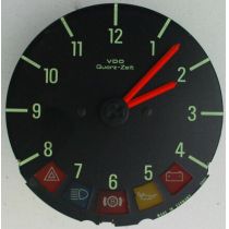 Armaturen Einsatz Audi 50 / VW Polo / Derby \\* 86 Uhr mit Leuchtfolie Display grün - VAG VW / Audi 9.73 - 8.81