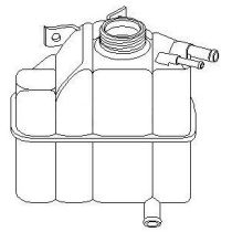 Ausgleichsbehälter Kühler Opel Kadett E / Combo 1.5 TD / 1.6 DA / 1.7 D / TD 3 Anschlüsse - GM / Vauxhall Astr