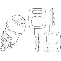 NEU + Lenkradschloß Zylinder Audi 80 / 90 / 100 / Coupe 81 / 85 / 89 .1 / 44 - 9.84 - 8.90 - Zündschloß / Schl