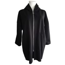 LAGENLOOK WollJACKE schwarz mit Kapuze