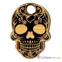 Kugelständer Kugelhalter Holz Totenkopf "Dia de los muertos"