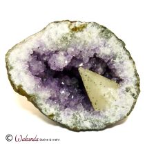 Amethystdruse Amethystgeode Uruguay mit Calcit