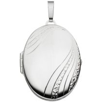 Medaillon oval 925 Sterling Silber Anhänger zum ffnen