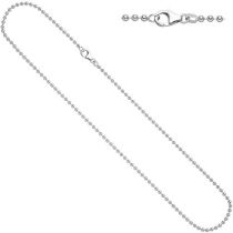 Kugelkette 925 Silber 3 mm 60 cm Halskette Kette Silberkette Karabiner