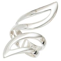 Damen Ring offen breit 925 Sterling Silber