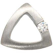 Anhänger 950 Platin mattiert 1 Diamant Brillant 0,08ct. PlatinAnhänger