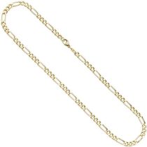 Figarokette 333 Gelbgold 2,8 mm 42 cm Halskette Goldkette Karabiner