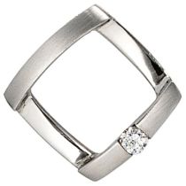 Anhänger 950 Platin mattiert 1 Diamant Brillant 0,03ct. Platin Anhänger