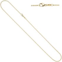 Kugelkette 585 Gelbgold 1,5 mm 42 cm Halskette Goldkette Karabiner