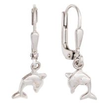 Kinder Boutons Delfin 925 Sterling Silber Ohrringe Ohrhänger