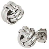 Ohrstecker 925 Sterling Silber rhodiniert, 9,6 mm