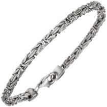 Königsarmband 925 Sterling Silber rhodiniert 19 cm Armband