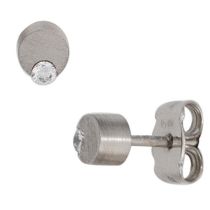 Ohrstecker 950 Platin mattiert 2 Diamanten Brillanten 0,08ct.