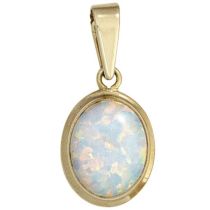 Anhänger 333 Gelbgold 1 Opal