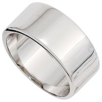 Damen Ring, ca. 10,4 mm breit 925 Sterling Silber, rhodiniert