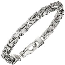 Königsarmband 925 Sterling Silber rhodiniert 21 cm Armband