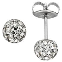 Ohrstecker Kugel Edelstahl mit SWAROVSKI® ELEMENTS 5,1 mm