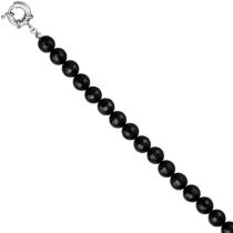 Collier Edelsteinkette Onyx facettiert 60 cm Halskette Kette