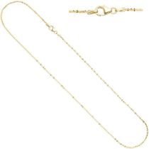 Criss-Cross Kette 333 Gelbgold 1,3 mm 45 cm Gold Halskette Karabiner