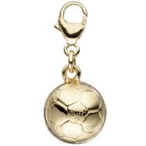 Einhänger Charm Fußball 333 Gold Gelbgold Anhänger Fußballcharm