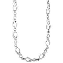 Collier Halskette Unendlich 925 Silber mit Zirkonia 48 cm Silberkette