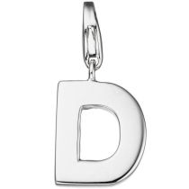 Einhänger Buchstabe D 925 Sterling Silber Anhänger für Bettelarmband